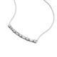 4 - Nayla 0.62 ctw Natural Diamonds Round with Baguette Diamond Alternating Women Bar Pendant Necklace 
