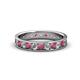 1 - Livia 2.70 mm Rhodolite Garnet and Diamond Eternity Band 