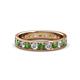 1 - Livia 3.00 mm Green Garnet and Diamond Eternity Band 