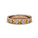 1 - Livia 3.00 mm Citrine and Diamond Eternity Band 