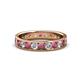 1 - Livia 3.00 mm Rhodolite Garnet and Diamond Eternity Band 