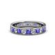 1 - Livia 3.00 mm Tanzanite and Diamond Eternity Band 