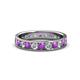 1 - Livia 3.00 mm Amethyst and Diamond Eternity Band 