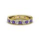1 - Livia 3.00 mm Iolite and Diamond Eternity Band 