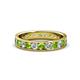 1 - Livia 3.00 mm Peridot and Diamond Eternity Band 