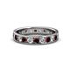 1 - Livia 3.00 mm Red Garnet and Diamond Eternity Band 