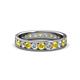 1 - Livia 3.00 mm Yellow Sapphire and Diamond Eternity Band 
