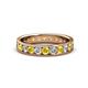 1 - Livia 3.00 mm Yellow Sapphire and Diamond Eternity Band 