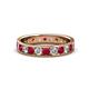 1 - Livia 3.00 mm Ruby and Diamond Eternity Band 