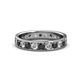 1 - Livia 3.00 mm Black and White Diamond Eternity Band 