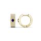 1 - Niara 0.72 ctw Blue Sapphire with Lab Grown Diamonds Pave set Women Huggie Earrings 
