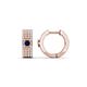 1 - Niara 0.72 ctw Blue Sapphire with Lab Grown Diamonds Pave set Women Huggie Earrings 