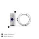 4 - Niara 0.72 ctw Blue Sapphire with Lab Grown Diamonds Pave set Women Huggie Earrings 