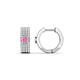 1 - Niara 0.69 ctw Pink Sapphire with Lab Grown Diamonds Pave set Women Huggie Earrings 