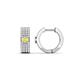 1 - Niara 0.72 ctw Yellow Sapphire with Lab Grown Diamonds Pave set Women Huggie Earrings 