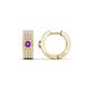 1 - Niara 0.64 ctw Amethyst with Lab Grown Diamonds Pave set Women Huggie Earrings 
