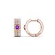 1 - Niara 0.64 ctw Amethyst with Lab Grown Diamonds Pave set Women Huggie Earrings 
