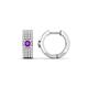 1 - Niara 0.64 ctw Amethyst with Lab Grown Diamonds Pave set Women Huggie Earrings 