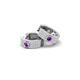 3 - Niara 0.64 ctw Amethyst with Lab Grown Diamonds Pave set Women Huggie Earrings 