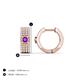 4 - Niara 0.64 ctw Amethyst with Lab Grown Diamonds Pave set Women Huggie Earrings 