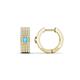 1 - Niara 0.66 ctw Blue Topaz with Lab Grown Diamonds Pave set Women Huggie Earrings 