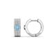 1 - Niara 0.66 ctw Blue Topaz with Lab Grown Diamonds Pave set Women Huggie Earrings 