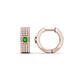 1 - Niara 0.71 ctw Green Garnet with Lab Grown Diamonds Pave set Women Huggie Earrings 