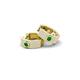3 - Niara 0.71 ctw Green Garnet with Lab Grown Diamonds Pave set Women Huggie Earrings 
