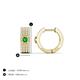 4 - Niara 0.71 ctw Green Garnet with Lab Grown Diamonds Pave set Women Huggie Earrings 