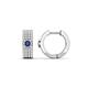 1 - Niara 0.64 ctw Iolite with Lab Grown Diamonds Pave set Women Huggie Earrings 