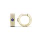 1 - Niara 0.64 ctw Iolite with Lab Grown Diamonds Pave set Women Huggie Earrings 