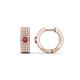 1 - Niara 0.64 ctw Pink Tourmaline with Lab Grown Diamonds Pave set Women Huggie Earrings 