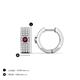4 - Niara 0.71 ctw Rhodolite Garnet with Lab Grown Diamonds Pave set Women Huggie Earrings 
