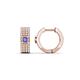 1 - Niara 0.66 ctw Tanzanite with Lab Grown Diamonds Pave set Women Huggie Earrings 