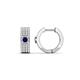 1 - Niara 0.72 ctw Blue Sapphire with Lab Grown Diamonds Pave set Women Huggie Earrings 
