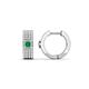 1 - Niara 0.68 ctw Emerald with Lab Grown Diamonds Pave set Women Huggie Earrings 