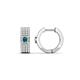 1 - Niara 0.68 ctw Blue Diamond with Lab Grown Diamonds Pave set Women Huggie Earrings 