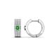 1 - Niara 0.71 ctw Green Garnet with Lab Grown Diamonds Pave set Women Huggie Earrings 