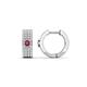 1 - Niara 0.64 ctw Pink Tourmaline with Lab Grown Diamonds Pave set Women Huggie Earrings 