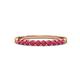 2 - Clara 2.40 mm Ruby 10 Stone Wedding Band 