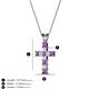2 - Ethel Amethyst and Diamond Cross Pendant 