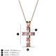 2 - Ethel Pink Tourmaline and Lab Grown Diamond Cross Pendant 