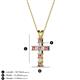 2 - Ethel Pink Tourmaline and Lab Grown Diamond Cross Pendant 