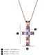 2 - Ethel Amethyst and Lab Grown Diamond Cross Pendant 