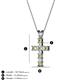 2 - Ethel Peridot and Lab Grown Diamond Cross Pendant 