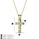 2 - Ethel Peridot and Lab Grown Diamond Cross Pendant 