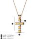 2 - Ethel Citrine and Lab Grown Diamond Cross Pendant 