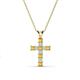 1 - Ethel Citrine and Lab Grown Diamond Cross Pendant 