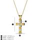 2 - Ethel Citrine and Lab Grown Diamond Cross Pendant 