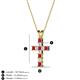 2 - Ethel Ruby and Lab Grown Diamond Cross Pendant 